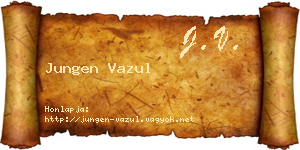 Jungen Vazul névjegykártya